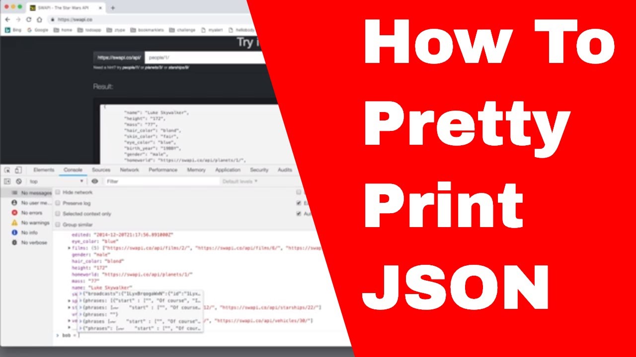 How to Print Json In the Browser Tools - YouTube