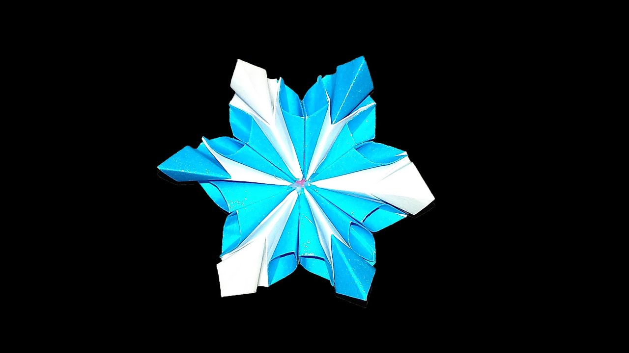 Easy Origami flower. Origami snowflake