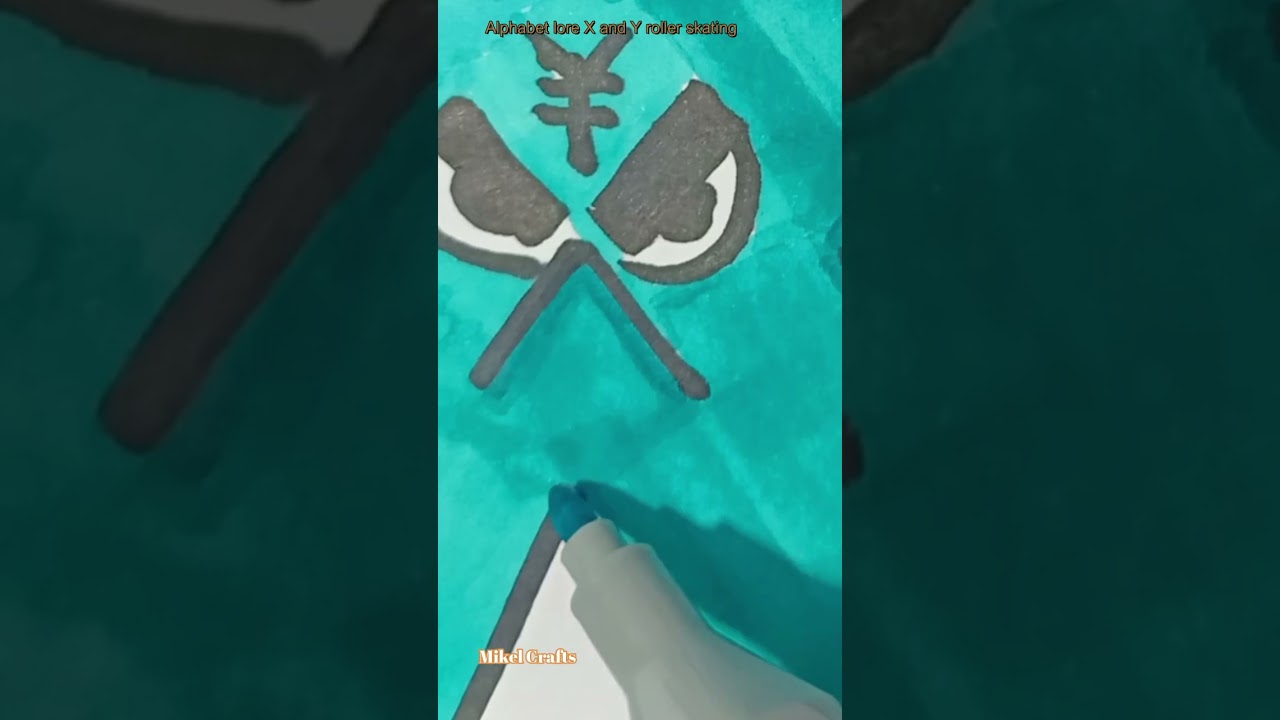 Drawing Alphabet Lore roller skating  X and Y. 