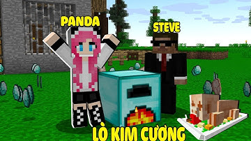 CHẾ TẠO THÀNH CÔNG LÒ NUNG KIM CƯƠNG SIÊU CẤP TRONG MINECRAFT*PANDA STEVE  và HEBI| Tử Thách Panda