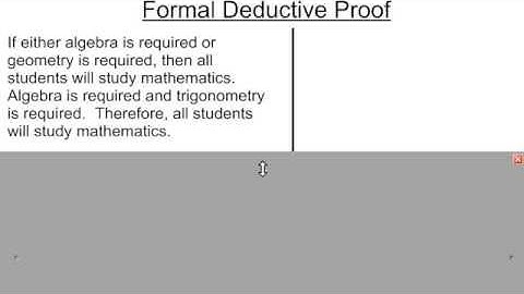 Deductive Proofs Example 1
