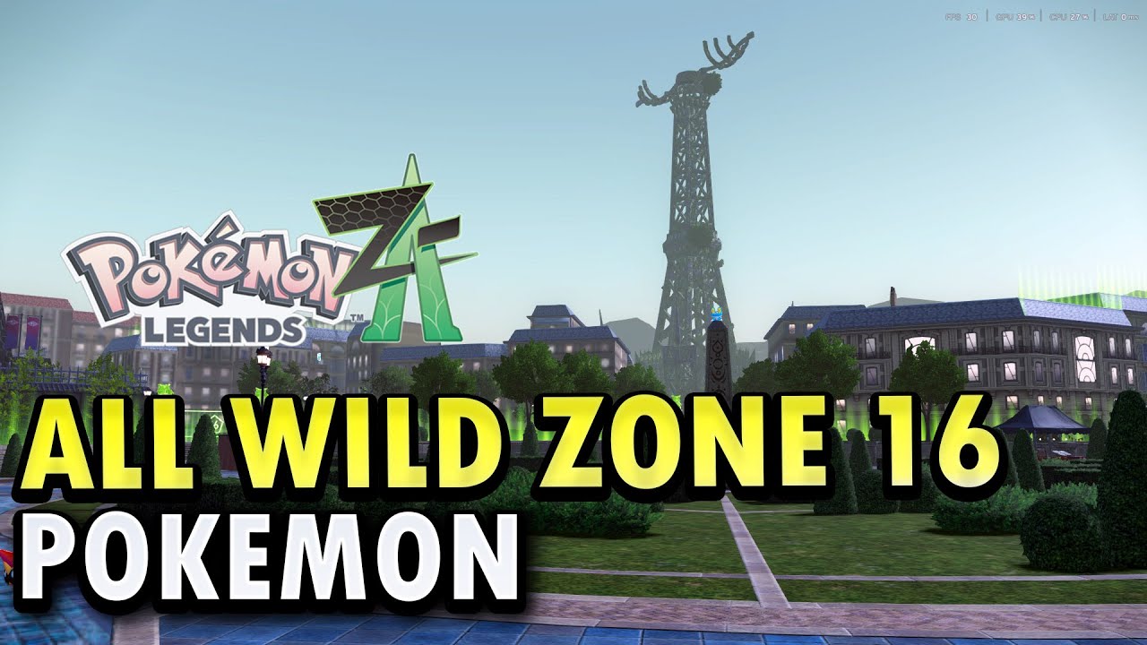All Wild Zone 16 Pokemon - Pokemon Legends Z-A - YouTube