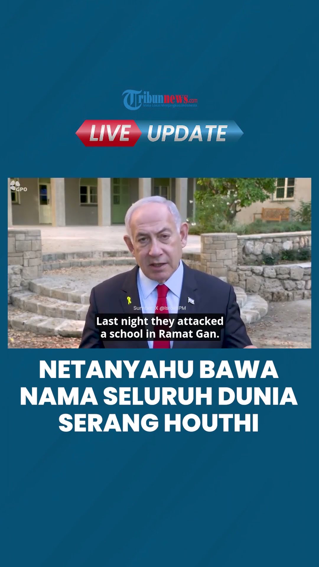 Kota Yaman Membara, Netanyahu Bawa-bawa Nama Seluruh Dunia demi Serang Houthi: Targetkan Pelabuhan