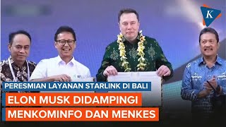 Tanpa Jokowi, Elon Musk Berkalung Bunga Resmikan Internet Starlink di Bali