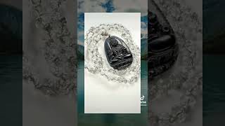 Crystal Quartz Mala Obsidian Acala Pendant Amaria Studio