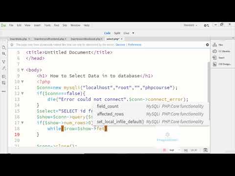 28. PHP MySQL Select | Learn Complete Web Development Course Using PHP/MySQL