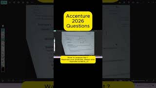 #Accenture Real Questions 2026 #offcampus #oncampus  !