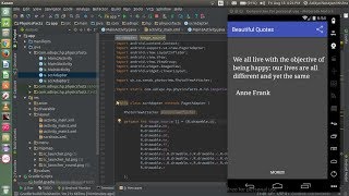 How to create an Informative android app[Beautiful Quotes] screenshot 2