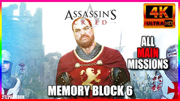 ASSASSINS CREED 1 Memory Block 6 Walkthrough | PC 4k Gameplay [NO COMMENTARY]