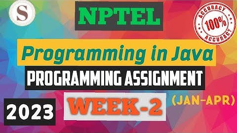 Programming in Java|| WEEK-2 Programming assignment Answers 2023||NPTEL||#SKumarEdu