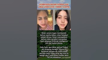 KLARIFIKASI BULAN SUTENA USAI VIRAL VIDEO SYIR 1 MENIT 14 DETIK #bulansutena