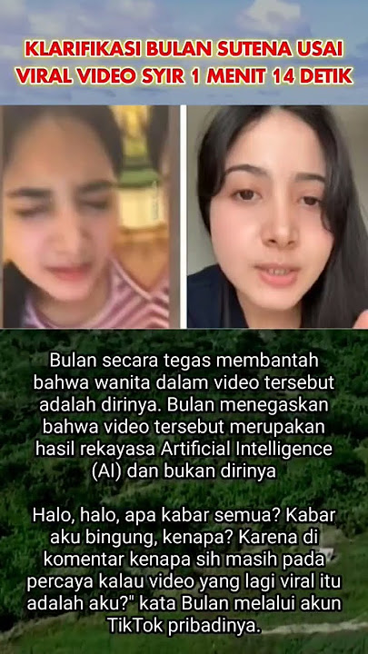 KLARIFIKASI BULAN SUTENA USAI VIRAL VIDEO SYIR 1 MENIT 14 DETIK #bulansutena