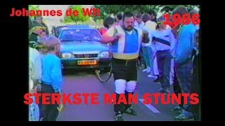 Johannes De Wit Sterkste Man Stunts Auto -Trekken Ijsbrechtum 1986