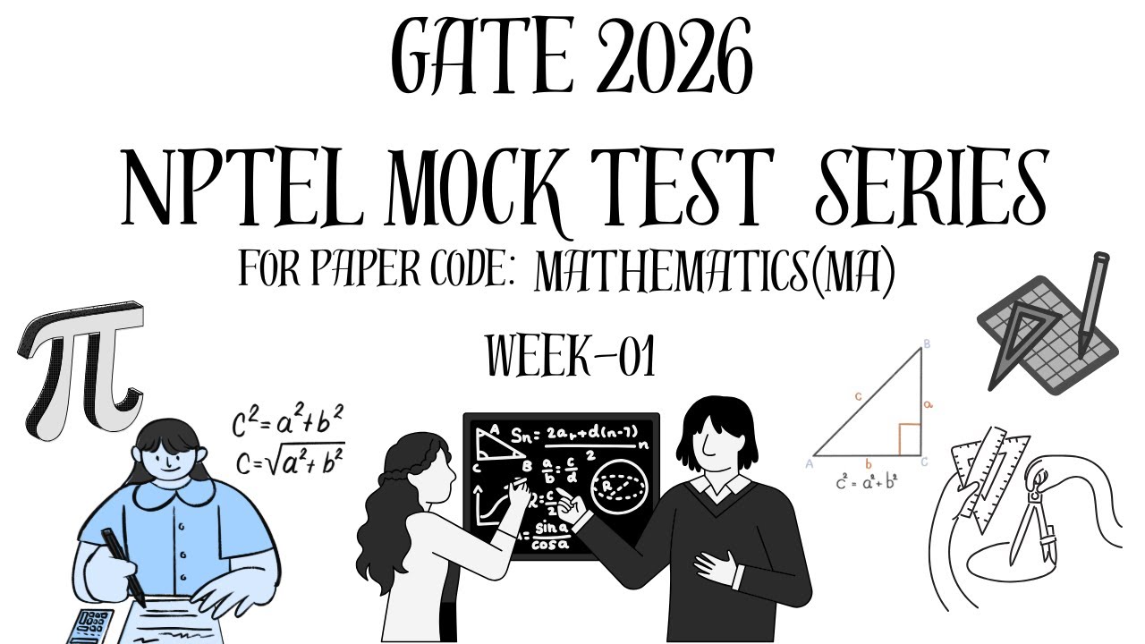 GATE 2026 Mathematics | Test Series 01 | NPTEL GATE | Question & Answer ...