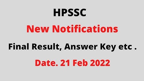 HPSSC New Notifications (22 Feb 2022)