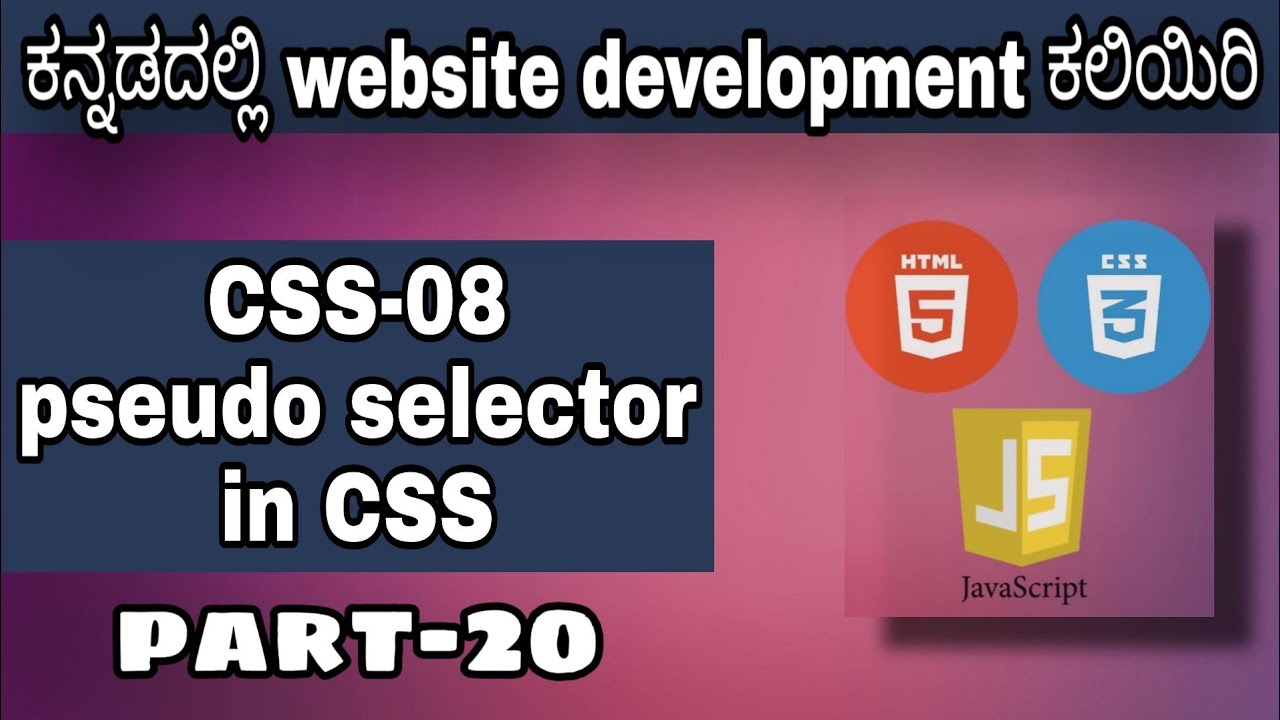 [CSS-08]- Pseudo selectors in CSS || HTML, CSS and JavaScript course in ...