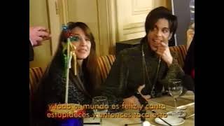 Prince having fun during a press conference