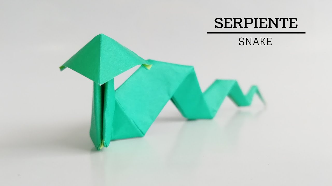Como hacer una serpiente en papel? How to make an origami snake