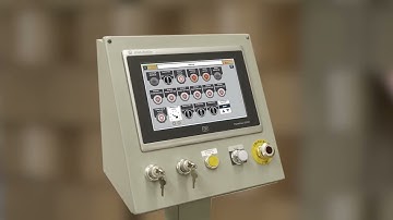 Signode GCU-3000 corrugated unitizer - HMI