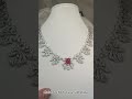 Ruby Gemstone Butterfly Bow Necklace For Jewelry Party
