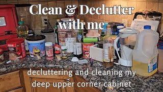Let's declutter & clean a deep kitchen cabinet #cleanwithme #bodydouble #cleaningmotivation