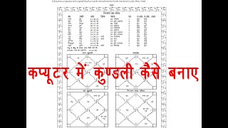 कंप्यूटर में जन्म पत्रिका कैसे बनाये ।। कुंडली सॉफ्टवेयर कैसे चलाएं।।HOW TO OPERATE KUNDLI  SOFTWARE screenshot 1