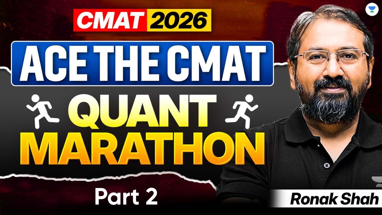 Ace The CMAT: Complete QUANT Marathon | Part 2 || CMAT 2026 | Ronak Shah