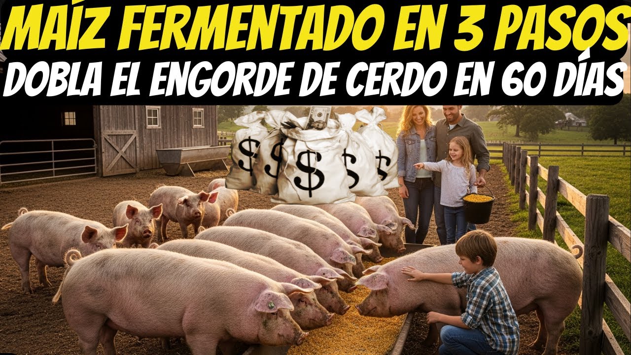 Maíz Fermentado en 3 Pasos  Dobla el Engorde de cerdo en 60 Días