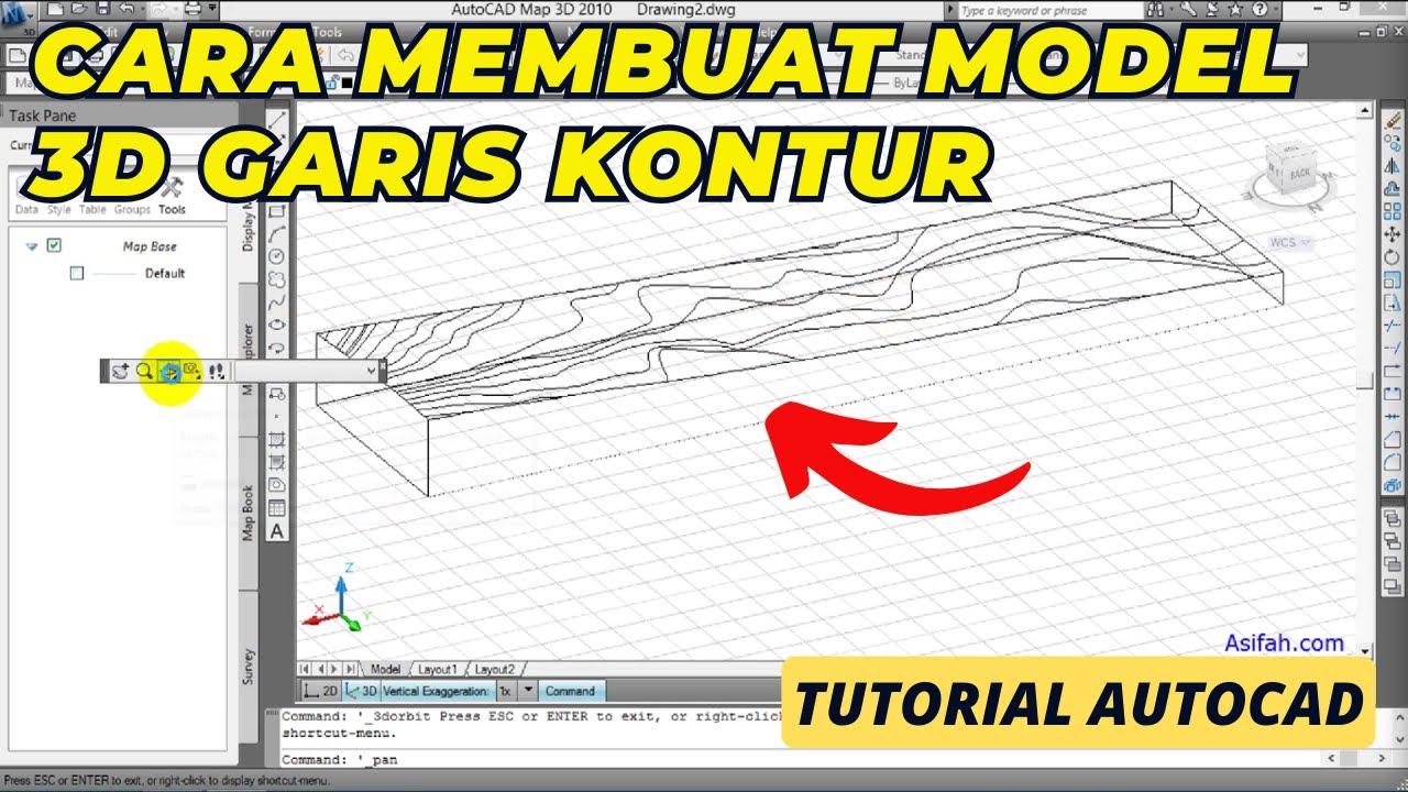  Cara  Membuat Model 3D Garis Kontur Di  AutoCAD  YouTube