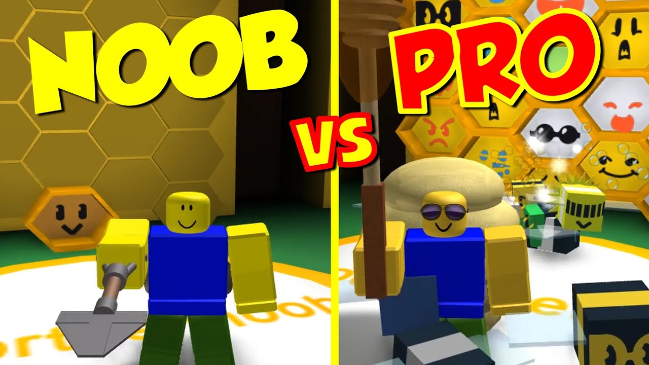 Noob Vs Pro Bee Swarm Simulator - roblox bee swarm simulator scythe vs bubble wand