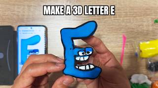 How to Make a 3D Letter E from Clay | Easy Clay Tutorial