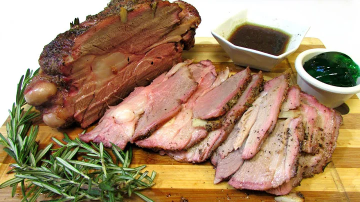 Succulent Grilled Leg of Lamb Studded with Fresh G...