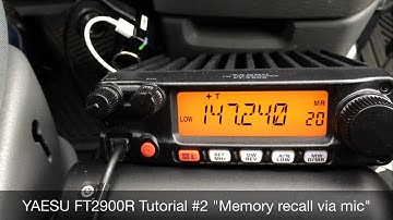 FT2900R memory recall with the DTMF mic. Direct access