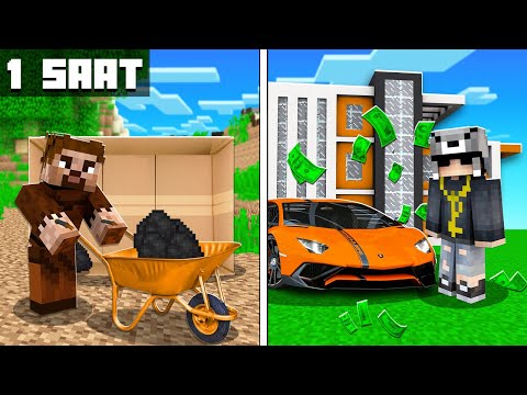 EVSİZ VS MİLYONER FİLMİ 😱 - Minecraft