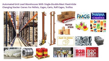 Automated Warehouses With Stacker Cranes For Pallets Unit Loads Roll Cages Metal Cages
