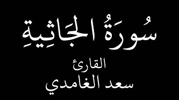 سورة الجاثية   سعد الغامدي