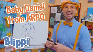 How To Draw Baby Daniel from ARPO | Art for Kids With Blippi! | Drawing Videos for Kids