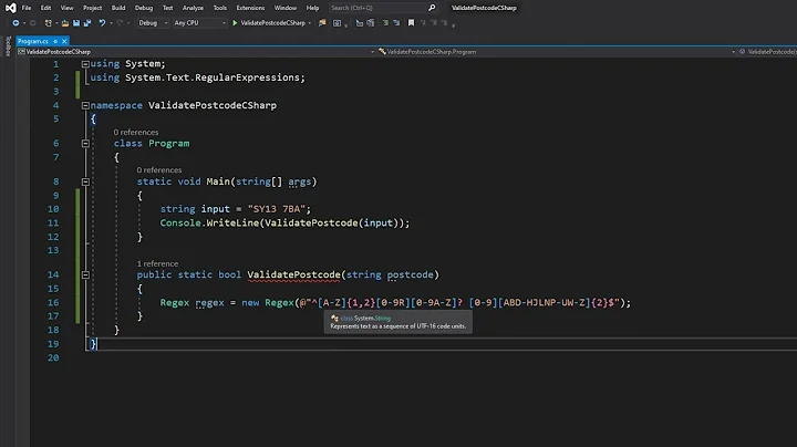 How to Validate a Postcode Using C#