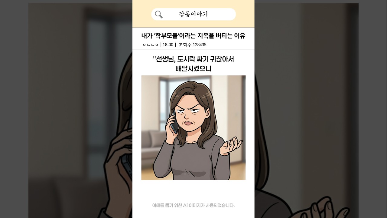 내가 '학부모들'이라는 지옥을 버티는 이유