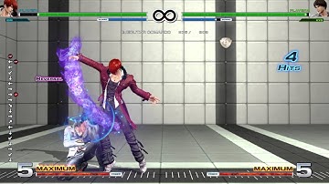 KOF XIV Demo - Kyo midscreen safejump vs Iori