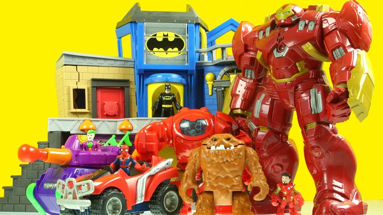 CLAYFACE eats everything BATMAN, SPIDERMAN IRON MAN HULK buster and JOKER Imaginext toys