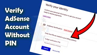 Verify Google AdSense Account without Pin | AdSense account verify kaise kare 2022