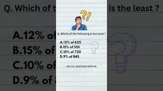 SSC CGL MATHS📃💯 #shortvideo #shorts #ssccgl #mathematics #question