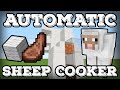 Minecraft Tutorial - Automatic Sheep Cooker - Wool Farm - Mutton Farm - Compact(Minecraft 1.16+)