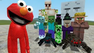 ELMO VS ALL MINECRAFT MOBS in Garry's Mod!