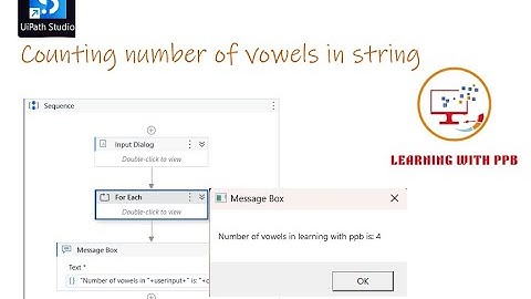 Counting number of vowels in string - UiPath Studio