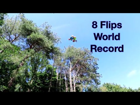 World Record 8 Back Flips On Trampoline