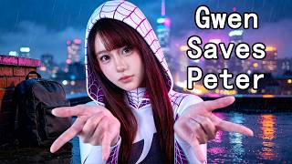 ASMR Gwen Stacy Cares For You on a Rainy Rooftop 🌧️ (Ear Cleaning & Confession)