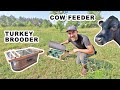 Building Feeders and Brooders for New Animals coming on the farm VLOG