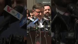 Crowd boos as Speaker condemns pro-Palestine protests at Columbia